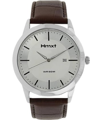 HMXT Brown Leather Analog Men's Watch