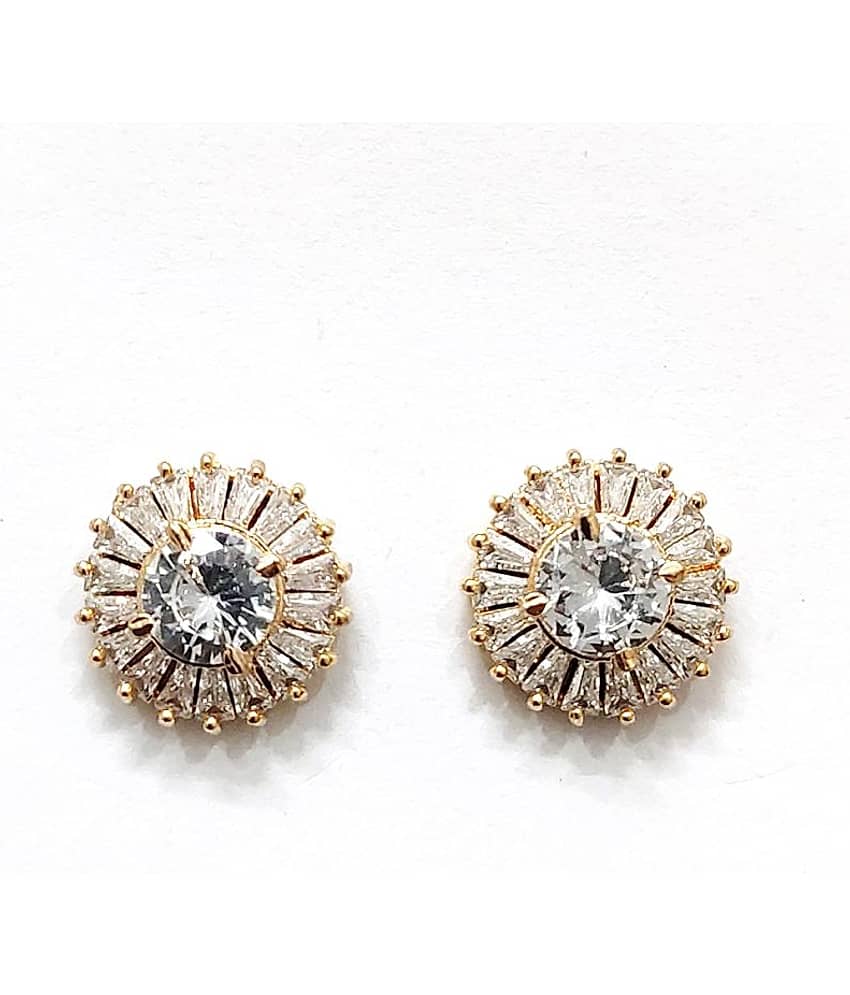 Jewels Corner - White Stud Earrings ( Pack of 1 )