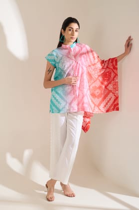SWAY PRINTED GEORGETTE SHIRT-SWAY / POLY GEORGETTE / XXS