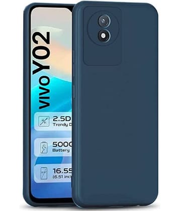 Case Vault Covers - Plain Cases Compatible For Silicon Vivo Y02 ( Pack of 1 )