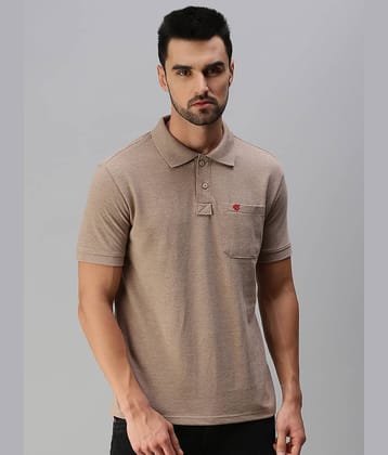ONN Pack of 1 Cotton Blend Regular Fit Solid Half Sleeves Men's Polo T Shirt ( Olive )