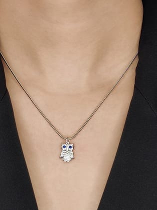 Owl Necklace- Silver