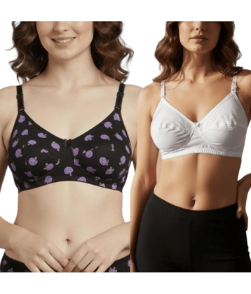 love girl Pack of 2 Cotton Blend Non Padded Everyday Bra For Women ( Multicolor )