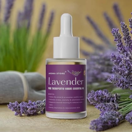 100% Pure Lavender Essential Oil Therapeutic Grade, Farm to Bottle, Steam Distilled For Aromatherapy, Sleep, Skin & Hair Care