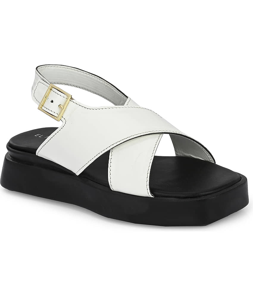 El Paso White Women's Flats