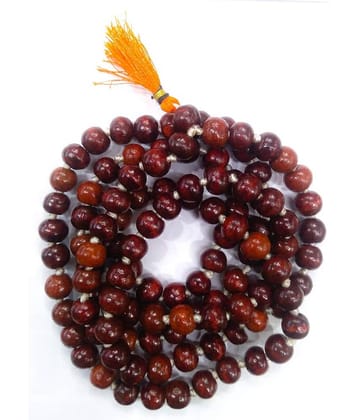 Achleshwar 108+1 Beads Holy Lal Chandan Mala for |Wearing||Japa||Meditation||Chanting||Mantra||Puja|. Red Sandalwood Rosary Mala (8mm) by Achleshwar