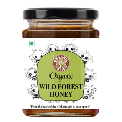 Organic Nation Wild Forest Honey � Raw, Unprocessed, Natural Sweetener � Sourced from Wildflowers � Rich in Antioxidants � No Added Sugar 325g