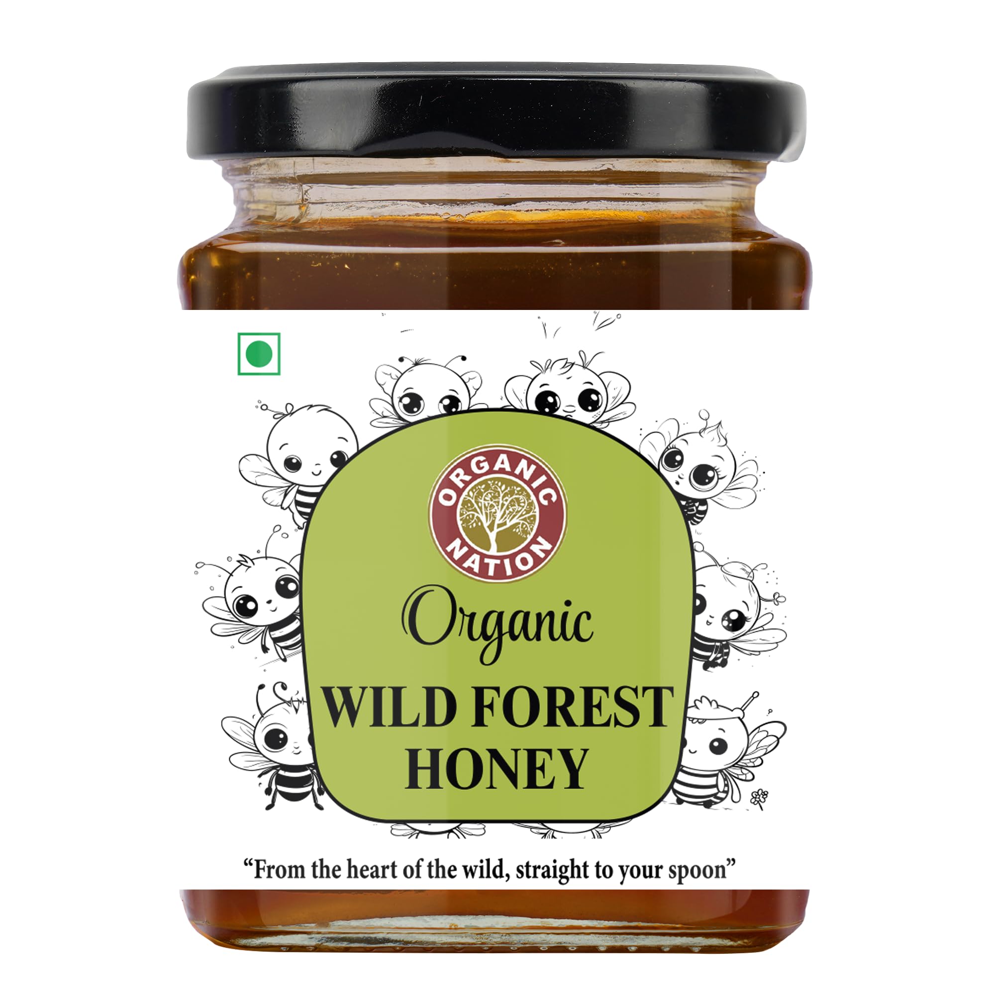 Organic Nation Wild Forest Honey � Raw, Unprocessed, Natural Sweetener � Sourced from Wildflowers � Rich in Antioxidants � No Added Sugar 325g