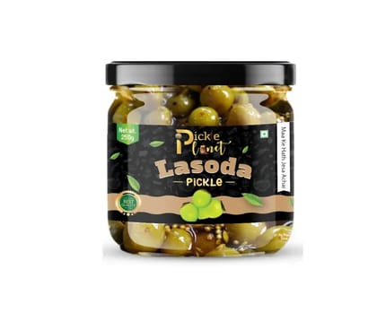 Pickle Planet Lasoda Pickle | Homemade Pickle | Authentic, Tangy & Delicious Taste | No Artificial Color and Flavors | Gluten Free | Lasode ka achar (250g)