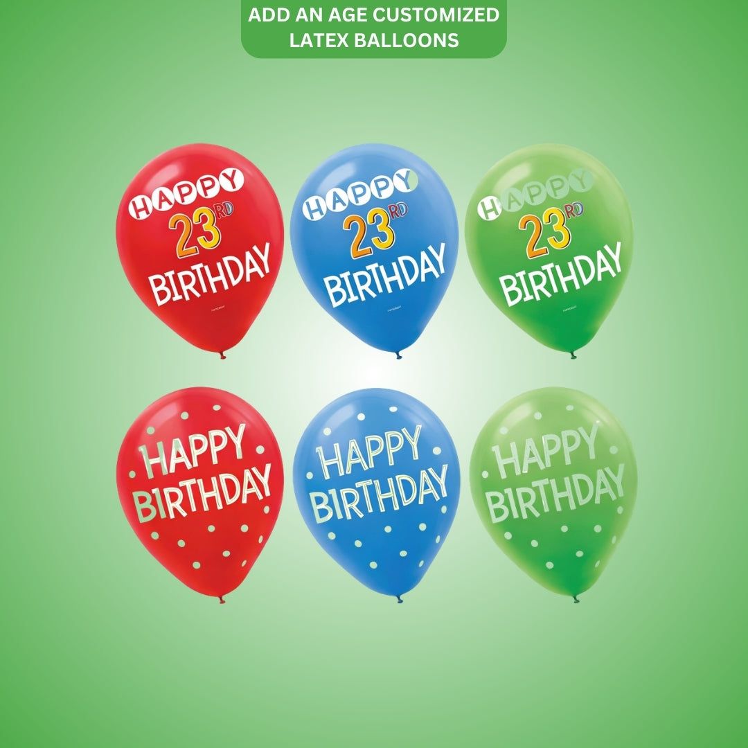 Add An Age Customized Latex Balloons 12" - 15PC