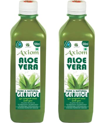 Axiom Aloevera Juice 500ml (Pack  of 2) |100% Natural WHO-GLP,GMP,ISO Certified Product