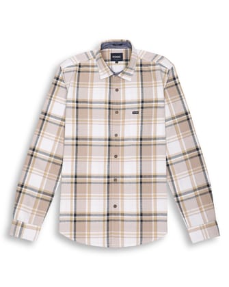 PLAIDS SHIRT IN BEIGE-M