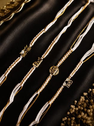 Word Charm Rakhi Set ("Bro" / "Bhai" Collection)
