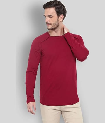 Glito Pack of 1 Cotton Blend Regular Fit Men's T-Shirt ( Maroon )