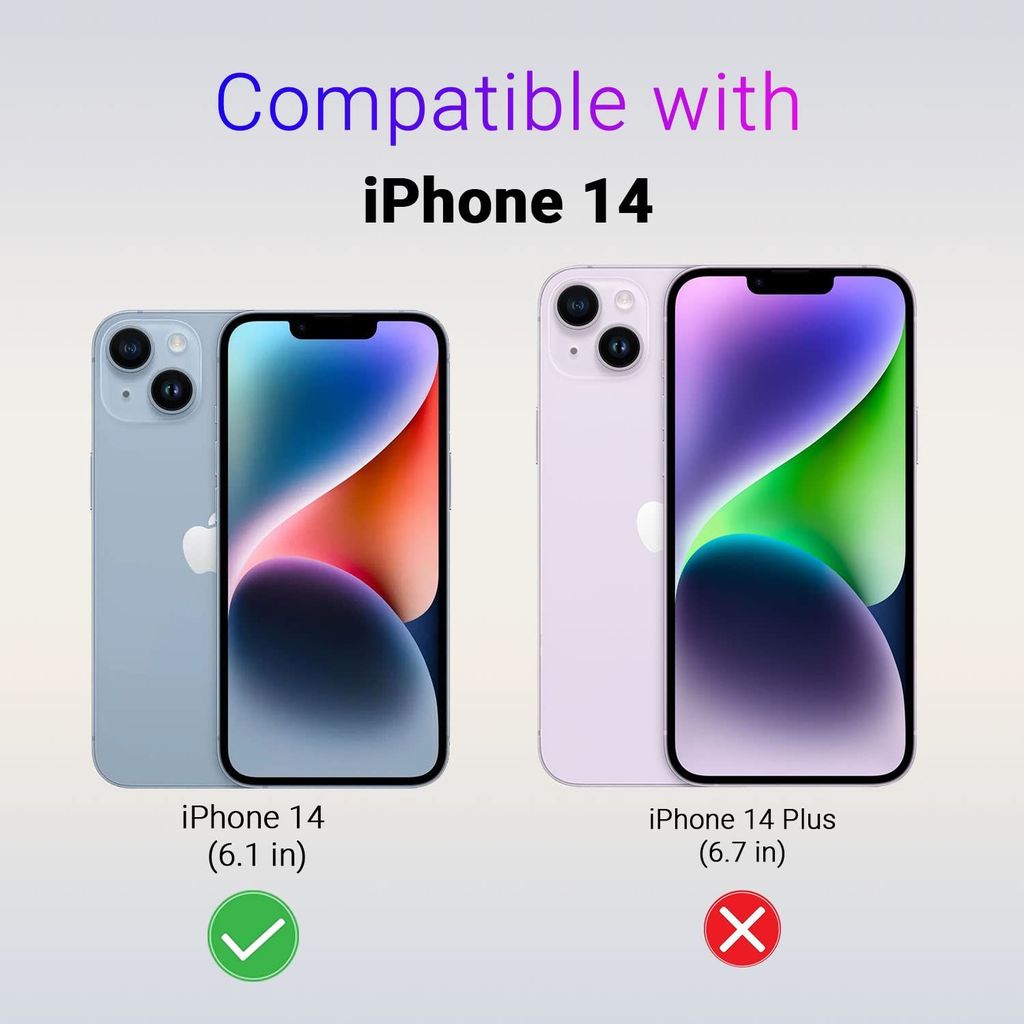 LIRAMARK Magnetic Protective Clear Case Compatible with Magsafe for Apple iPhone 14 (6.1 inch) (Transparent)