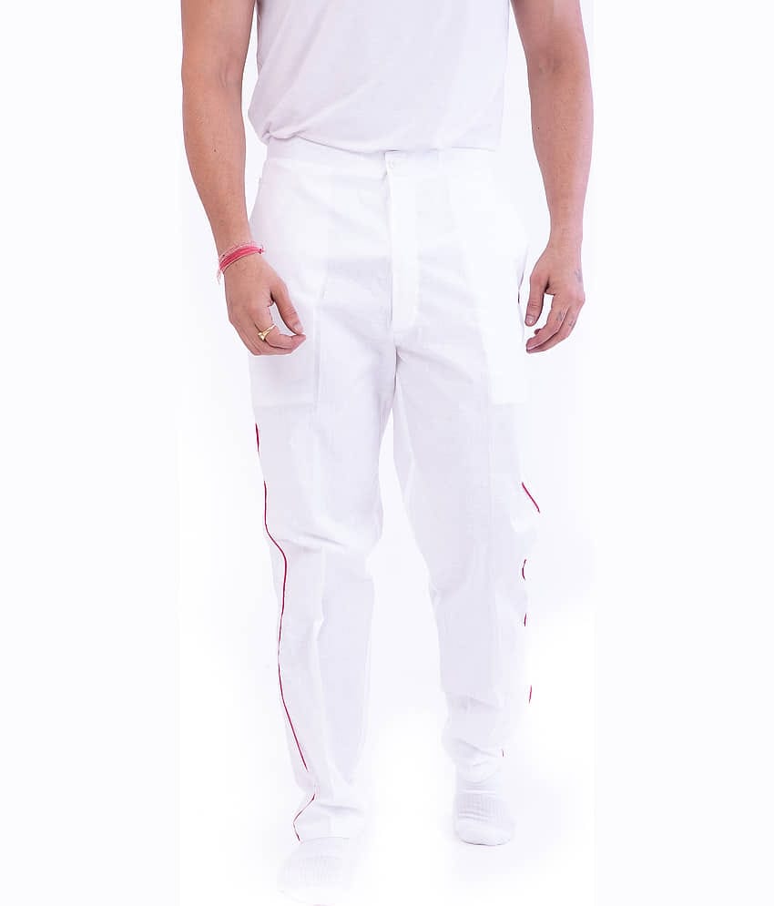 DESHBANDHU DBK White Cotton Joggers Single