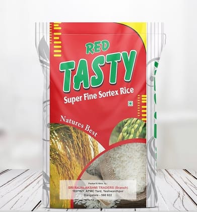 TASTY Red Sona Massori Steam rice 1 year old paddy 26 KG
