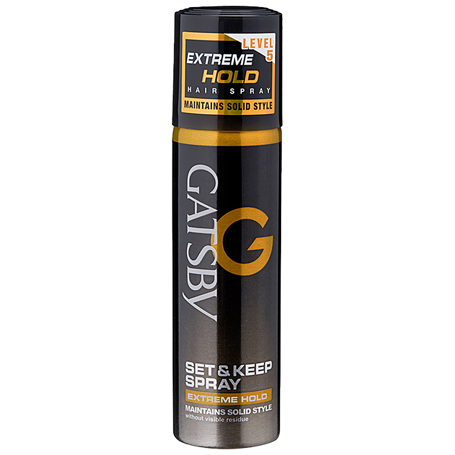 Gatsby Hair Spray Set & Keep - Extreme Hold, Maintains Solid Style, 66 Ml