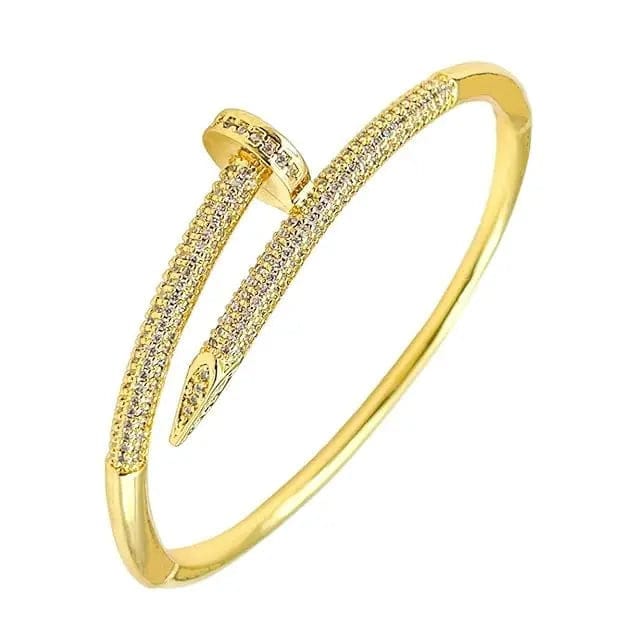 Nail Screw American Diamond Copper Openable Kada Bangle For Women