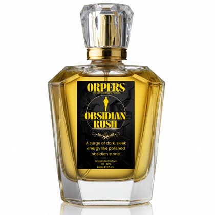 ORPERS Obsidian Rush Eau de Parfum for Men | Citrus Bergamot Amber Musk | Premium Extrait de Parfum | Long Lasting Men's Fragrance