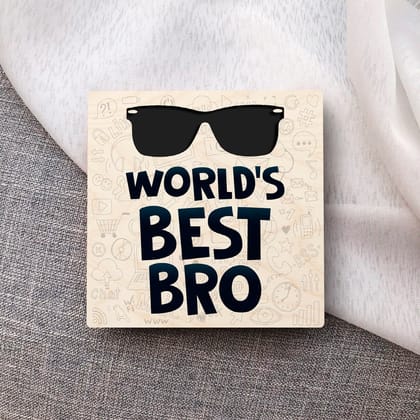 4"x4" Wooden Coasters | Best Brother-Set of 2
