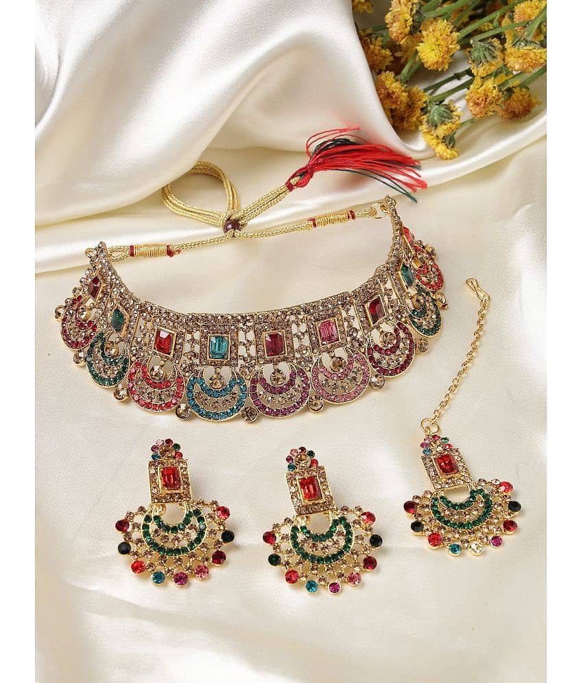 Sukkhi Multi Color Alloy Necklace Set ( Pack of 1 )