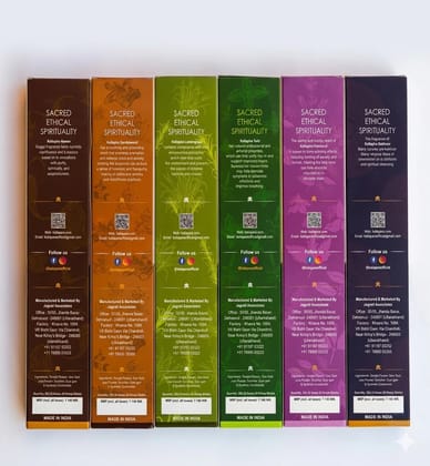 Kailapira Agarbatti Aromatherapy Series Incense Sticks Pack of 6 Premium Dhoop Batti 20×6U Kailapira Agarbatti Aromatherapy Series Incense Sticks Pack of 6 Premium Dhoop Batti 20×6U