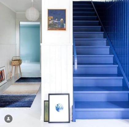 1001 Anti Skid/Anti Slip Paint, CR Base Coating for Stairs and Bathrooms, Tiles, Terrace, Kitchen, Balcony-Blue (1 L)