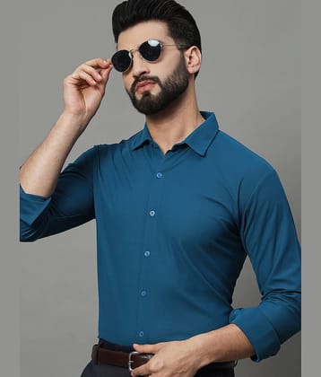 renuovo Polyester Regular Fit Solids Full Sleeves Men's Casual Shirt - Olive ( Pack of 1 )