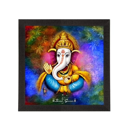 Lord Ganesha Satin Matt Texture UV Art Painting