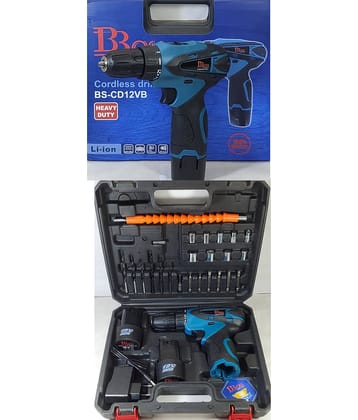 Boss - BS-CD12VB 550W 10mm Cordless Drill Machine with Bits