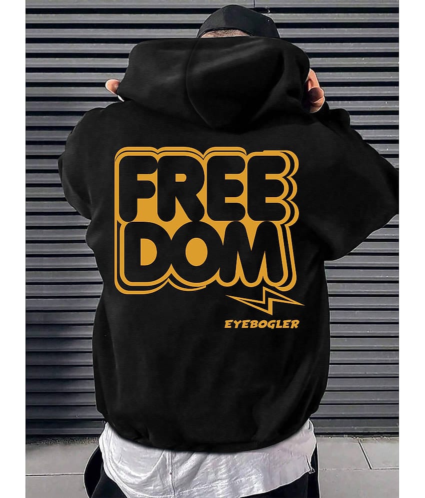 Eyebogler Cotton Blend Hooded Men's Sweatshirt - Black ( Pack of 1 )