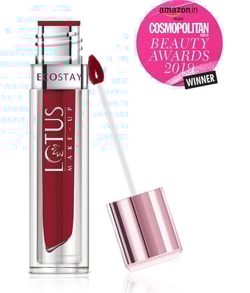 Lotus Make,Up Ecostay Matte Lip Lacquer , Red Fantasy EL09 4 g