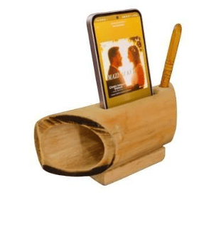 Bamboo Amplifier with Pen Stand
