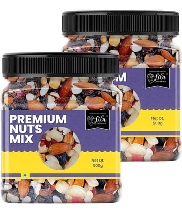 LILA DRY FRUITS Nuts Mix, Perfect Blend of Dry Fruits and Seeds Mixes 500gm X 2