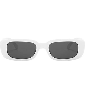 Kanny Devis - White Rectangular Sunglasses ( Pack of 1 )