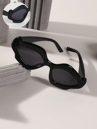 The Flame Cateye Sunglasses - Onyx Black-Sunglass