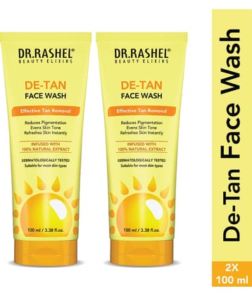 DR.RASHEL De-Tan with Clove & Peppermint for Tan Removal & Fresh Skin, All Skin Types Face Wash ( Pack of 2)