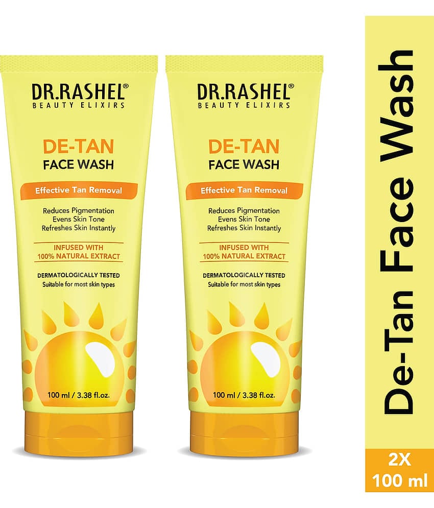 DR.RASHEL De-Tan with Clove & Peppermint for Tan Removal & Fresh Skin, All Skin Types Face Wash ( Pack of 2)