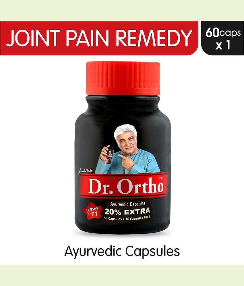 Dr Ortho Joint Pain Relief Capsules 60Caps, (Ayurvedic Medicine Helpful In Joint Pain, Back Pain, Knee Pain, Neck Pain) - Ayurvedic Capsules