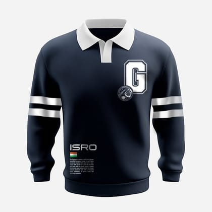 Gaganyaan Edition: ISRO Collared Sweatshirt-S