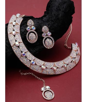 Sukkhi Rose Gold Alloy Necklace Set ( Pack of 1 )