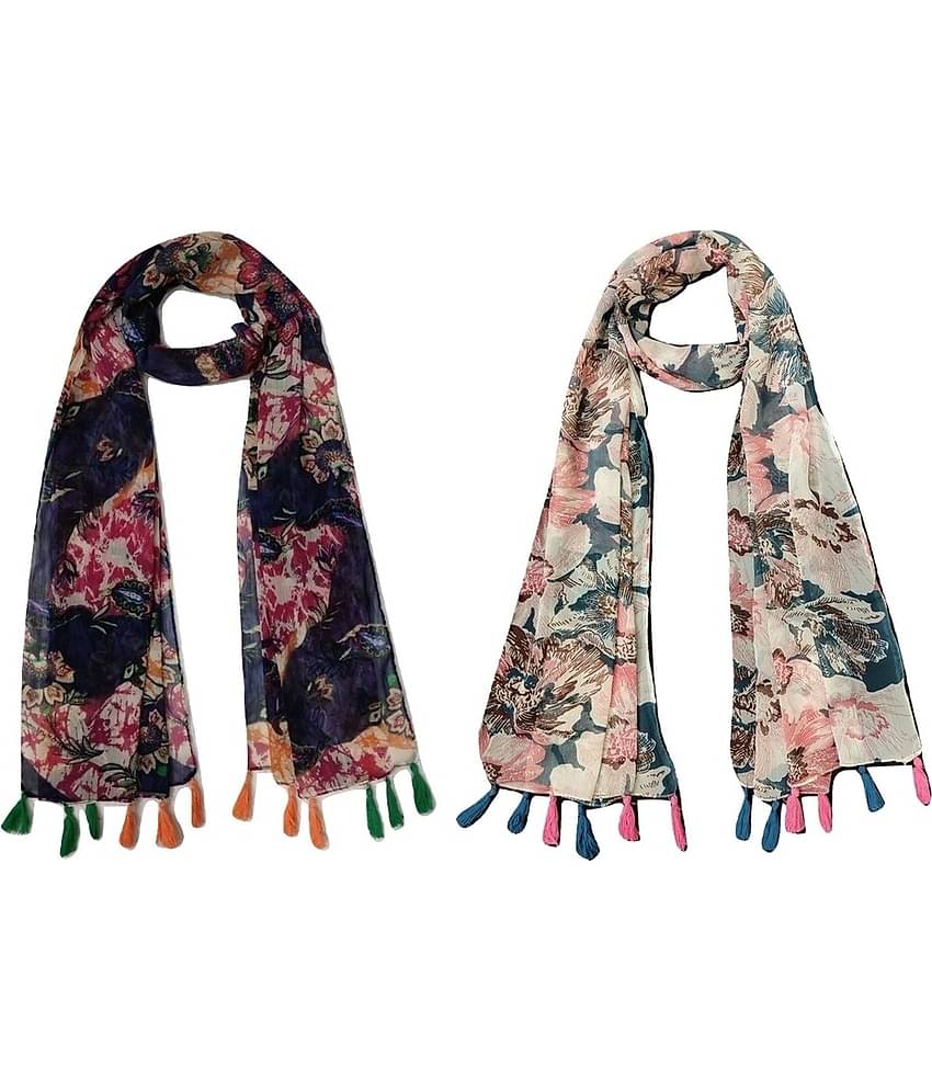 stolevilla Multi Printed Poly Cotton Yarn Stoles