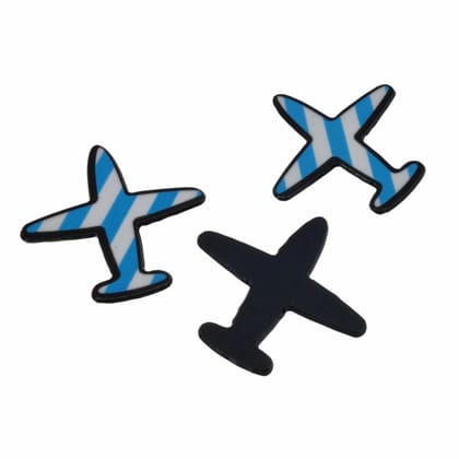 Acrylic Plane Flatbacks (Pack of 5) Blue Embellishments Cabochons For DIY Crafts Passports Gift Making-5 Pieces