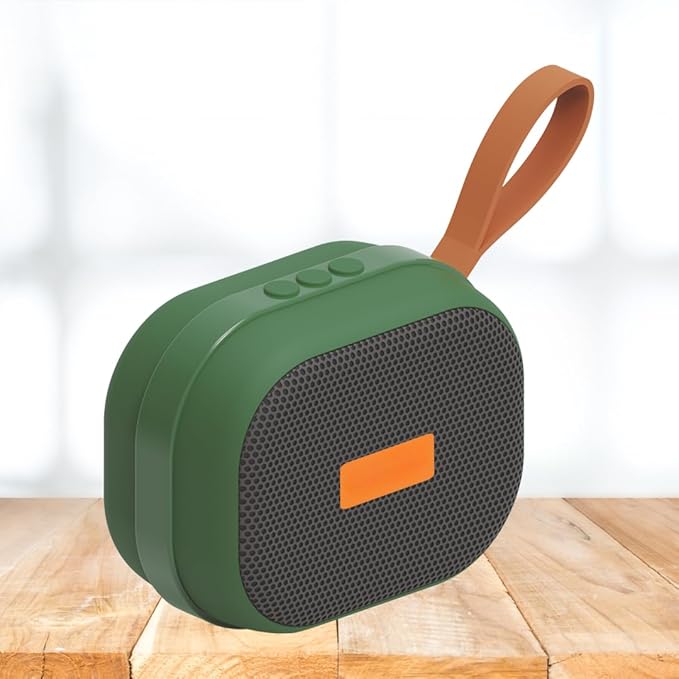 Portable Bluetooth Speaker with Carry Strap, Compact Size