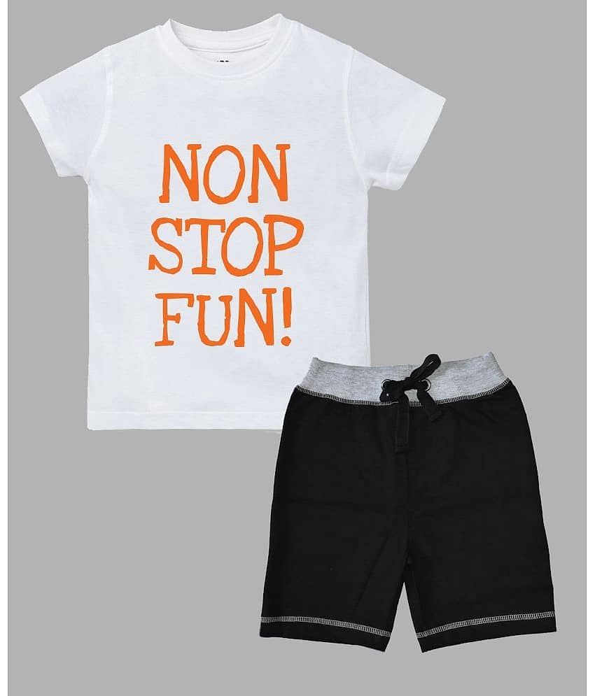 ETCHED DESIGN Pack of 1 Boys Cotton T-Shirt & Shorts Set ( Multicolor )