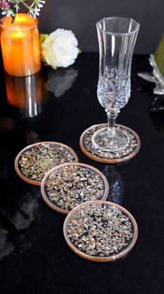 Full Rose Gold Sequins: Coaster (Set Of 4)