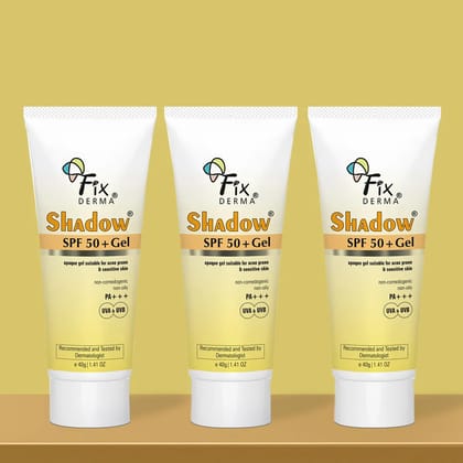 Shadow SPF 50+ Gel Sunscreen 40g Pack of 3