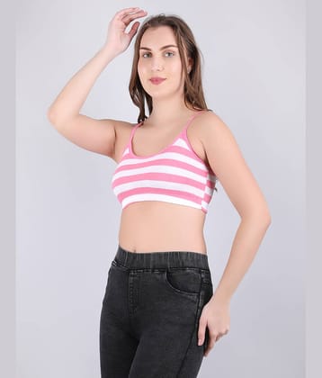 VEE SAA Pack of 1 Cotton Non Padded Cami bra For Women ( Pink )