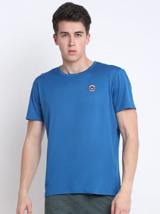 Invincible Men's Regular Round Neck Tee-Teal / XS